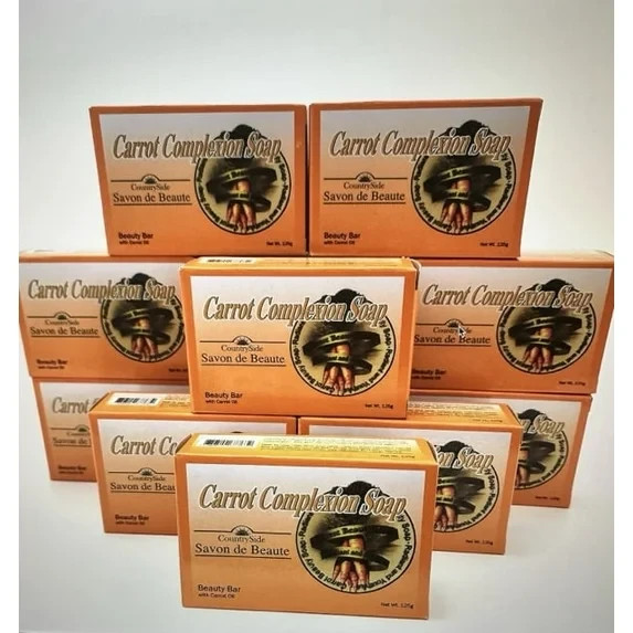 20BARS Carrot Complexion Soap Beauty Bar with Carrot Oil -125g FREE SHIPPING