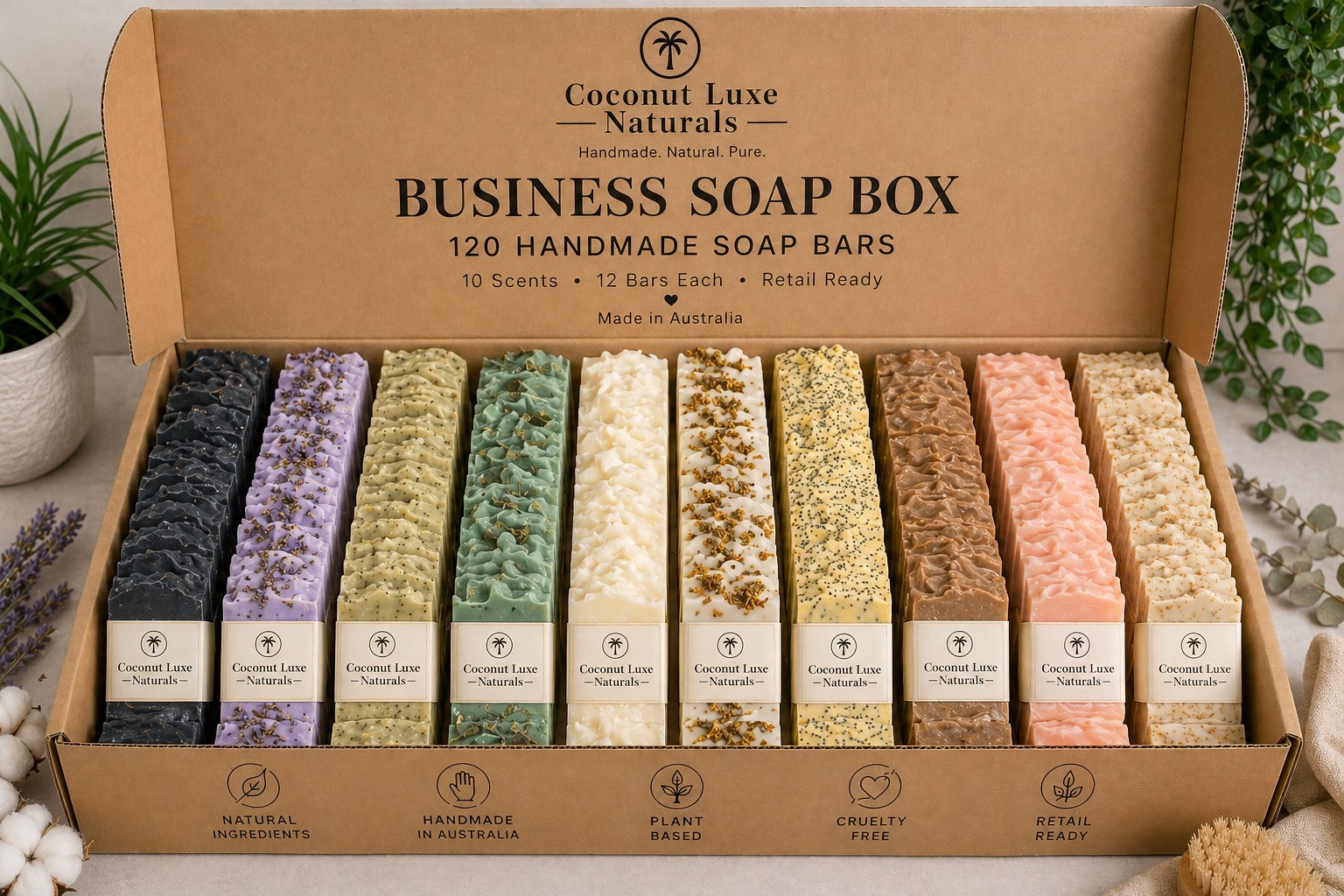 Wholesale Soap 120 Bars Bulk Lot Handmade Natural Soap Business