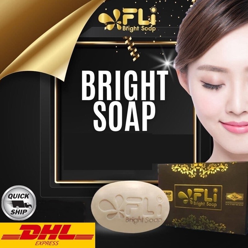 6 x120g. FLI Bright Soap 100% Natural Thai Herbal Dark Spots For Face & Body DHL
