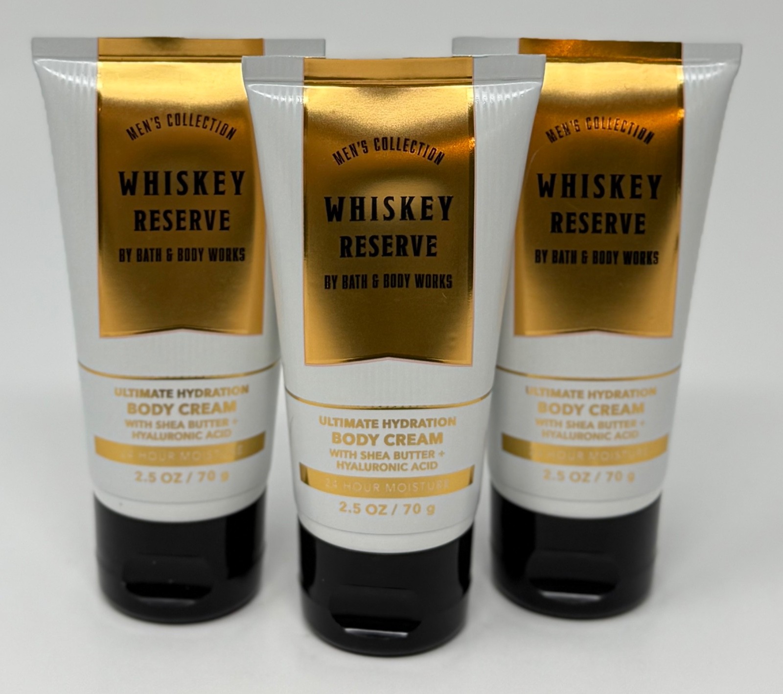 3 BATH & BODY WORKS WHISKEY RESERVE ULTIMATE CREAM HAND LOTION TRAVEL 2.5 OZ
