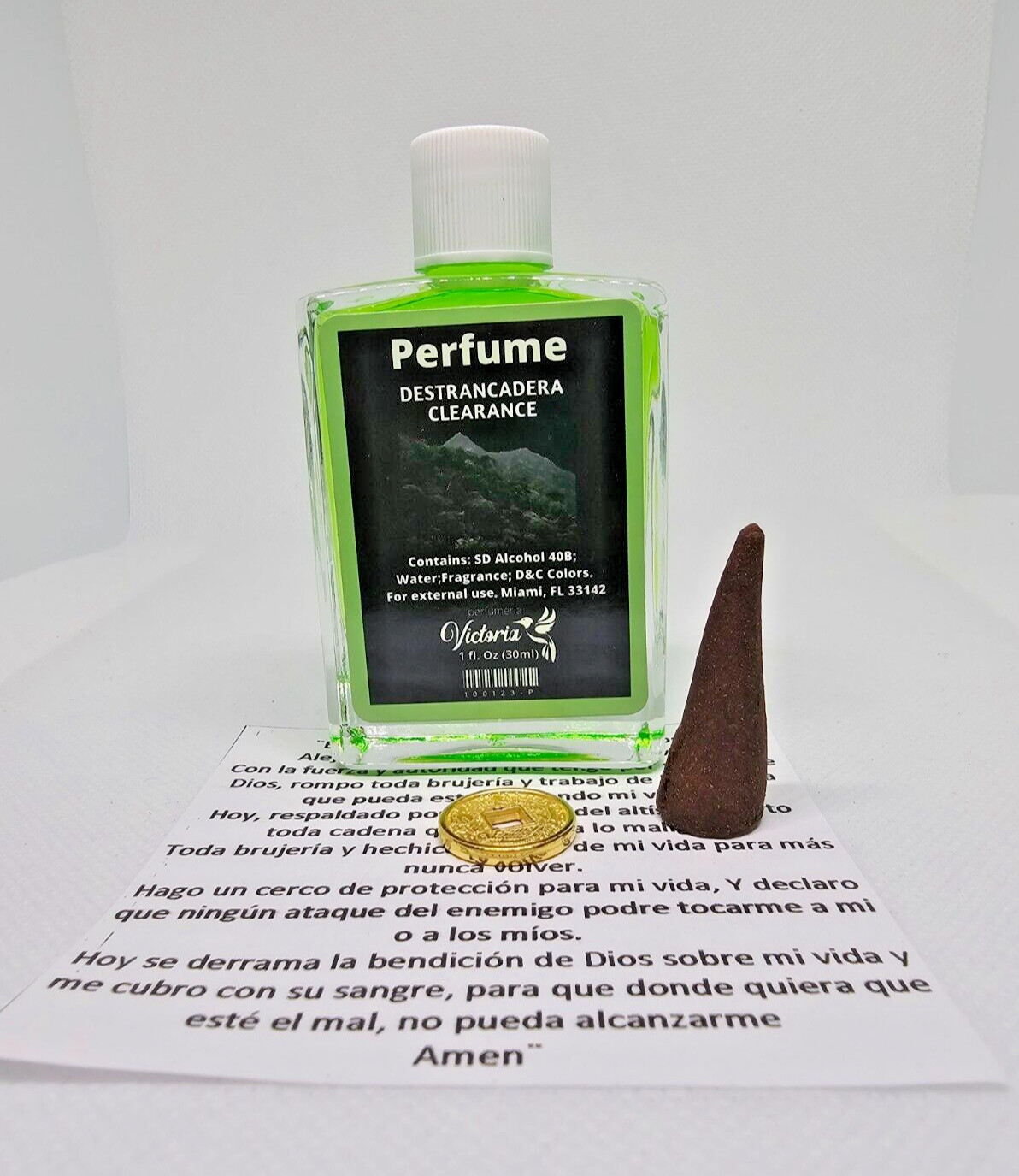 DESTRANCADERA PERFUME CON FEROMONAS ELIMINA ENERGIAS NEGATIVAS ORACION AMULETO