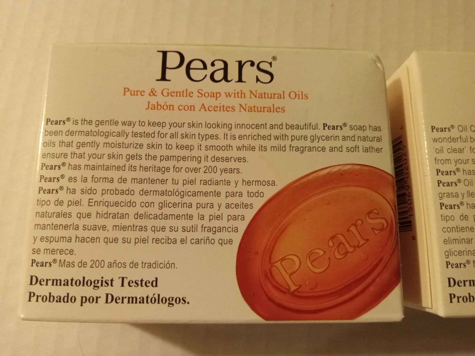 Unilever Pears Bar Soap Lot Of 2 Different Varieties 3.5oz Bars