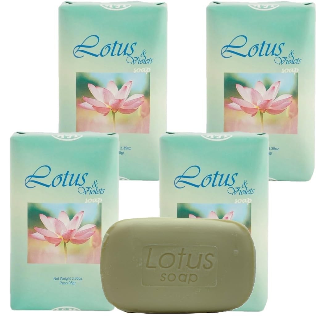 Lanman & Kemp Lotus & Violets Soap Bar 3.35 Oz (Pack of 4)