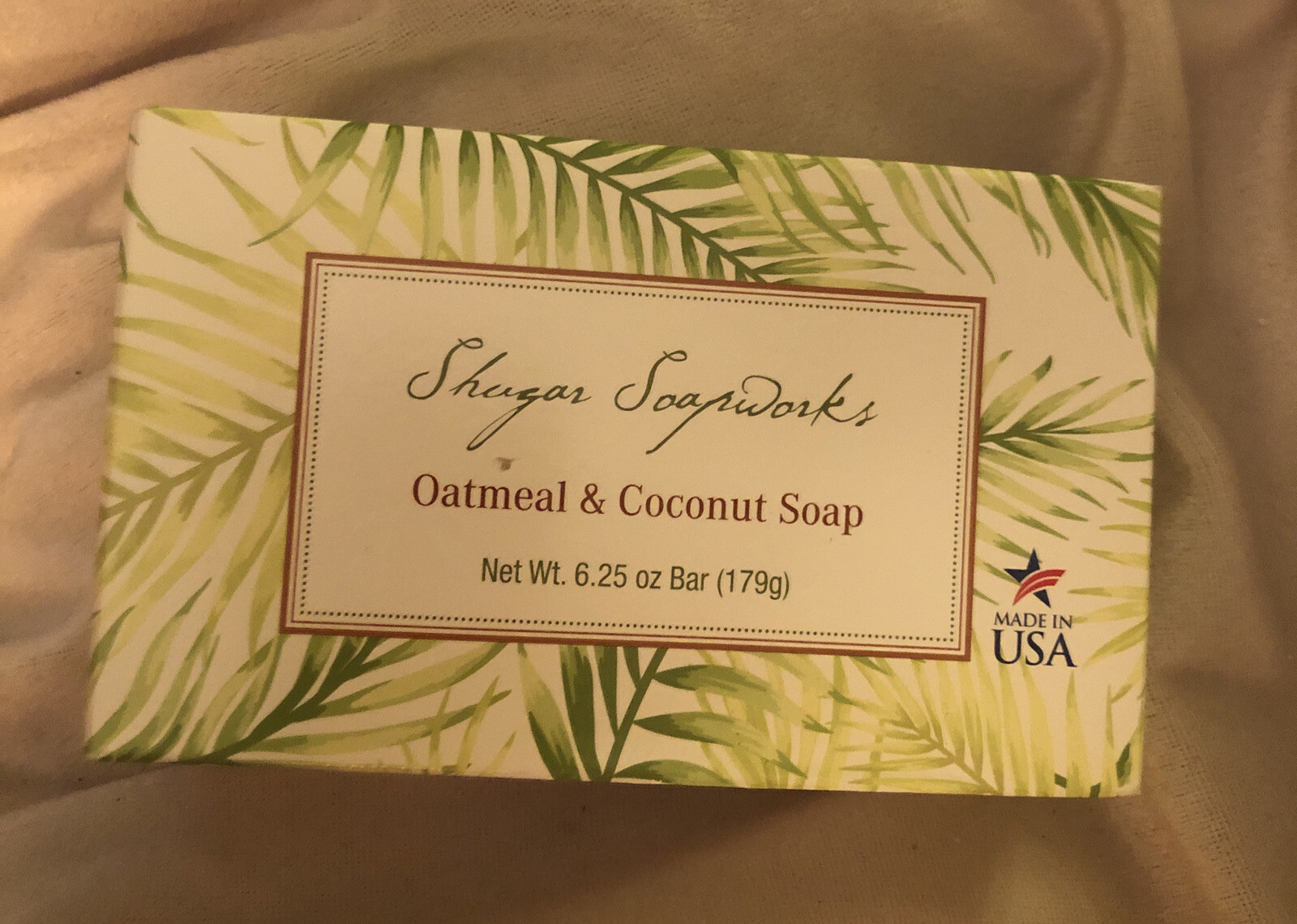 Shugar Soapworks Luxury Soap Huge Bath Bar Oatmeal Coconut 6.25 Oz (177g)