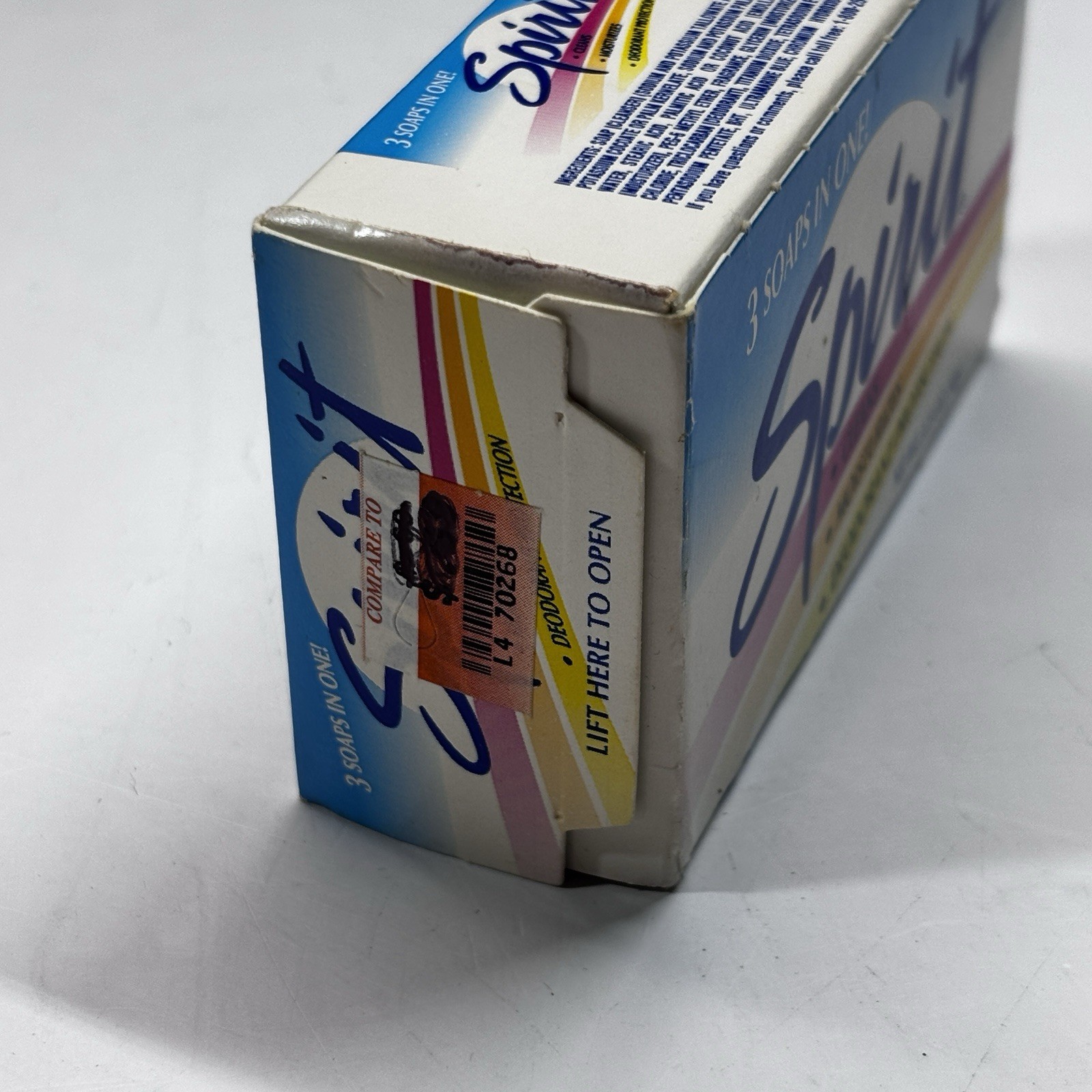 Vintage 1990s Spirit 3 in 1 Soap Blue Bath Size 3.5 Oz NIB