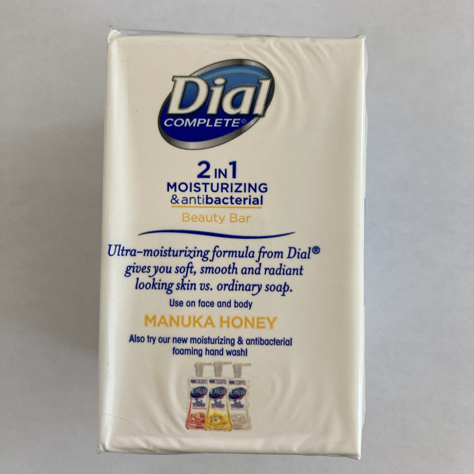 Dial Complete 2 in 1 Antibacterial Manuka Honey 3.2 oz Beauty Bars Pack Of 2