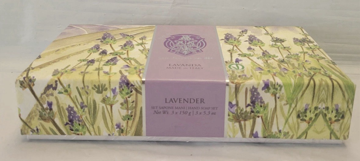 La Florentina Lavender Soap ITALY 3 X 5.3 Ounce Bars Lavanda Tuscan Handmade