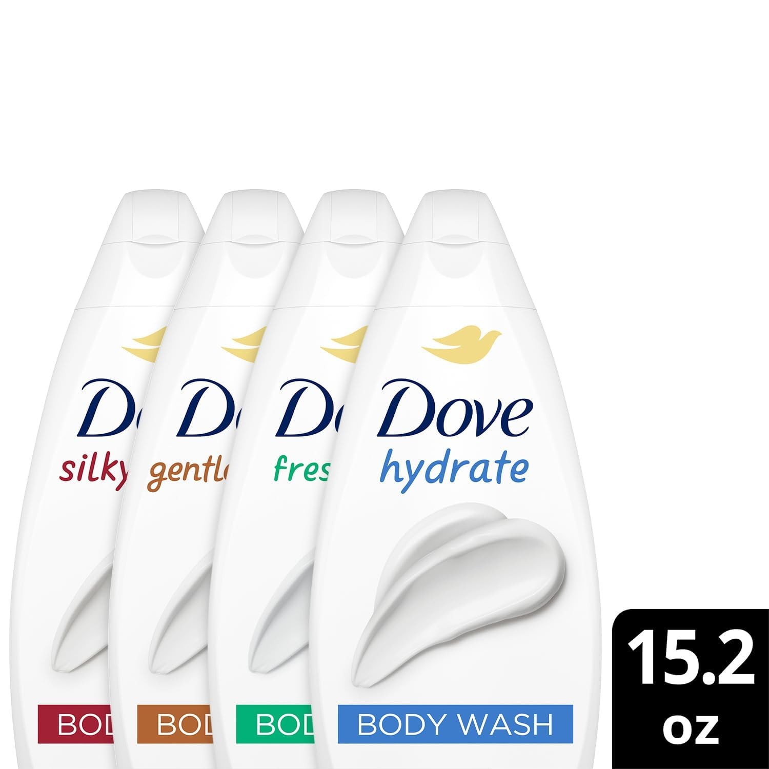 Dove Body Wash Variety 6-Pack – Hydrate, Gentle 16.9 Fl Oz (Pack of 6)