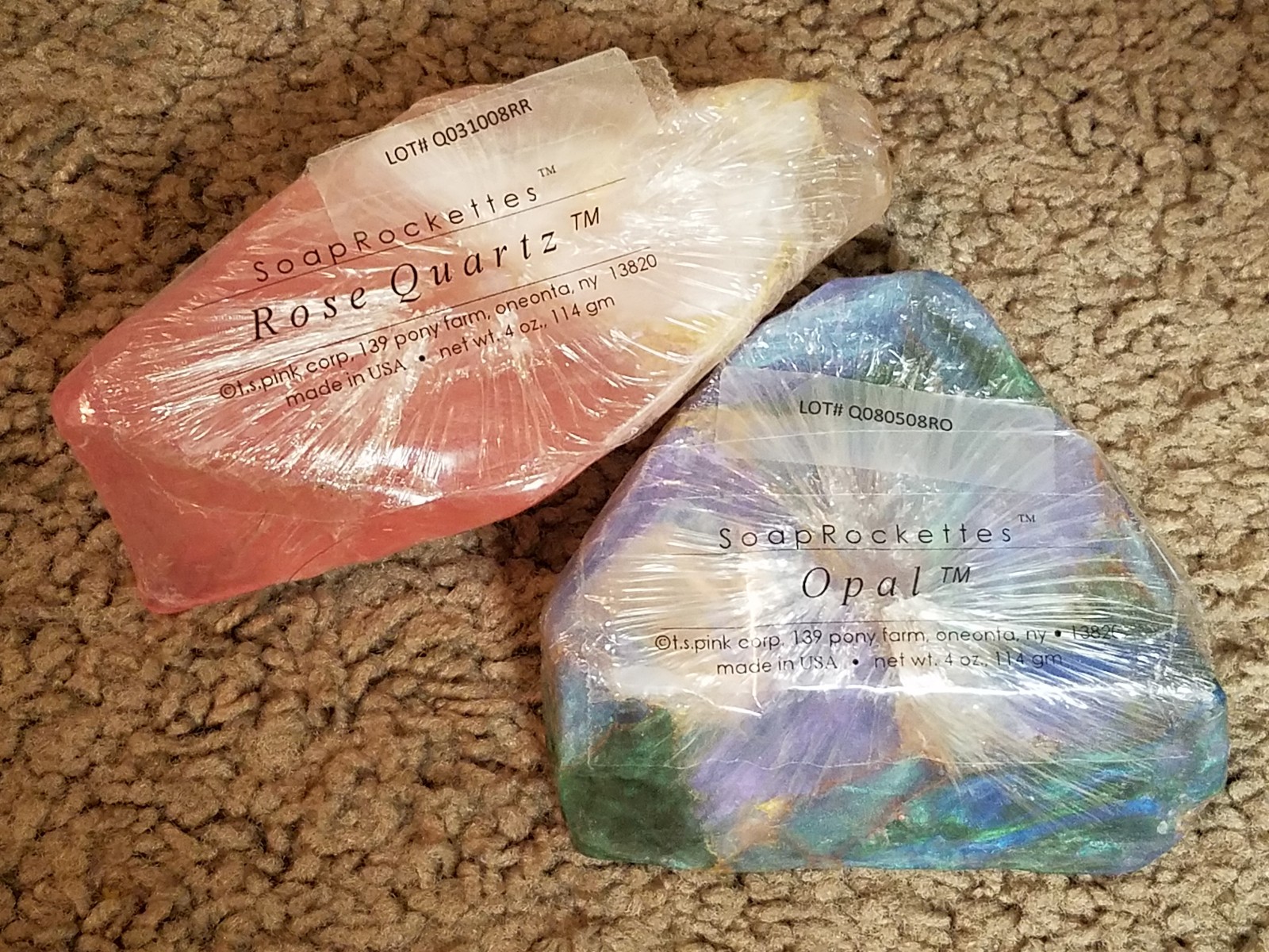 Soap Rockettes, 2 Decorative Soap, Rose Quartz, Opal