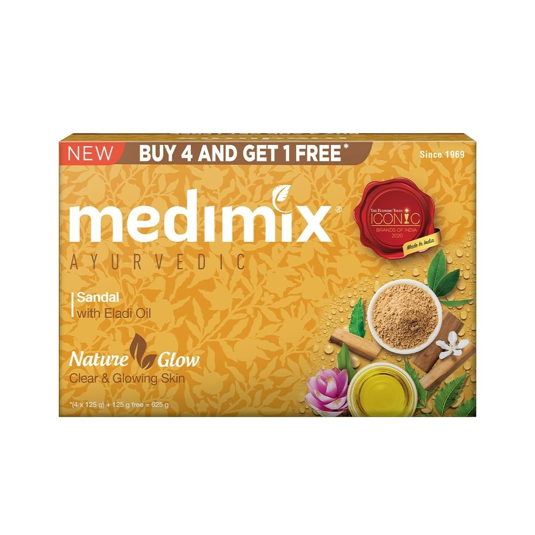 Medimix Ayurvedic Natural Glycerine Bathing Bar 125gm (Pack Of 3 )