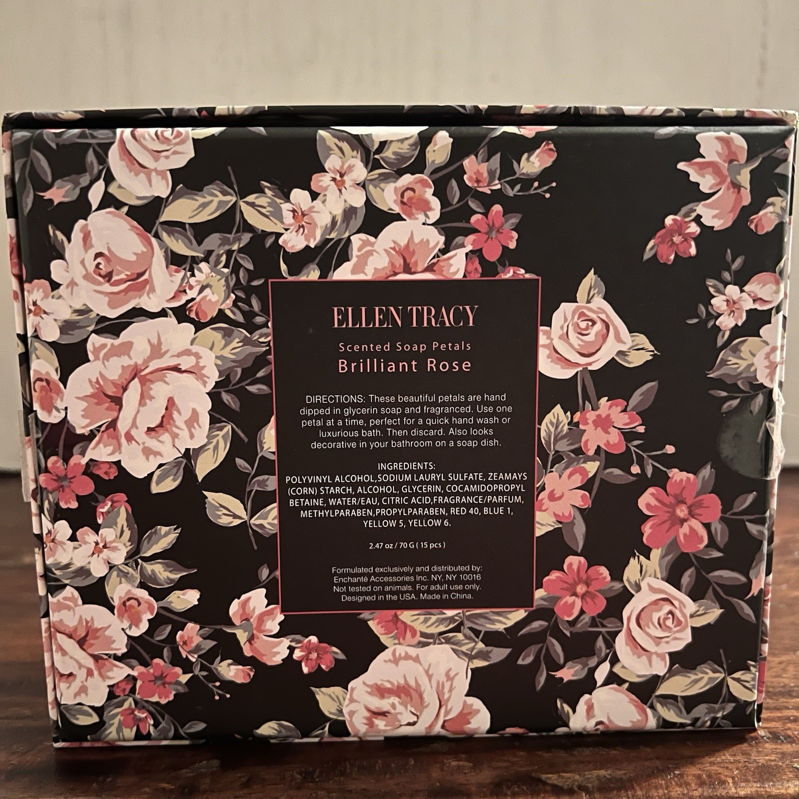Scented Soap Petals Brilliant Rose Ellen Tracy New Open Box 15 Pcs Fragrant
