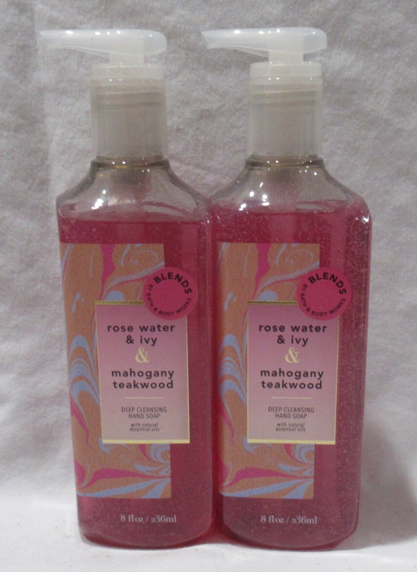 BLENDS by Bath & Body Works DC Hand Soap ROSE WATER & IVY MAHOGANY TEAKWOOD