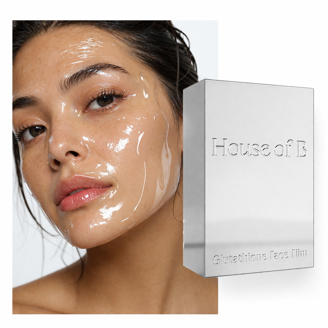 House Of B Glutathione 2 Step Face Film Mask 12Ct Brightening Anti Aging