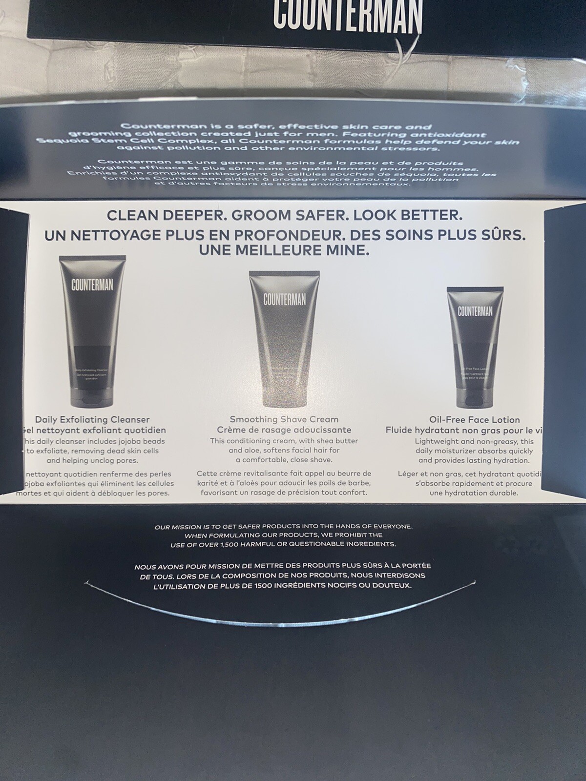 8 Sample Packs Beautycounter Counterman Cleanser Shave Cream Lotion