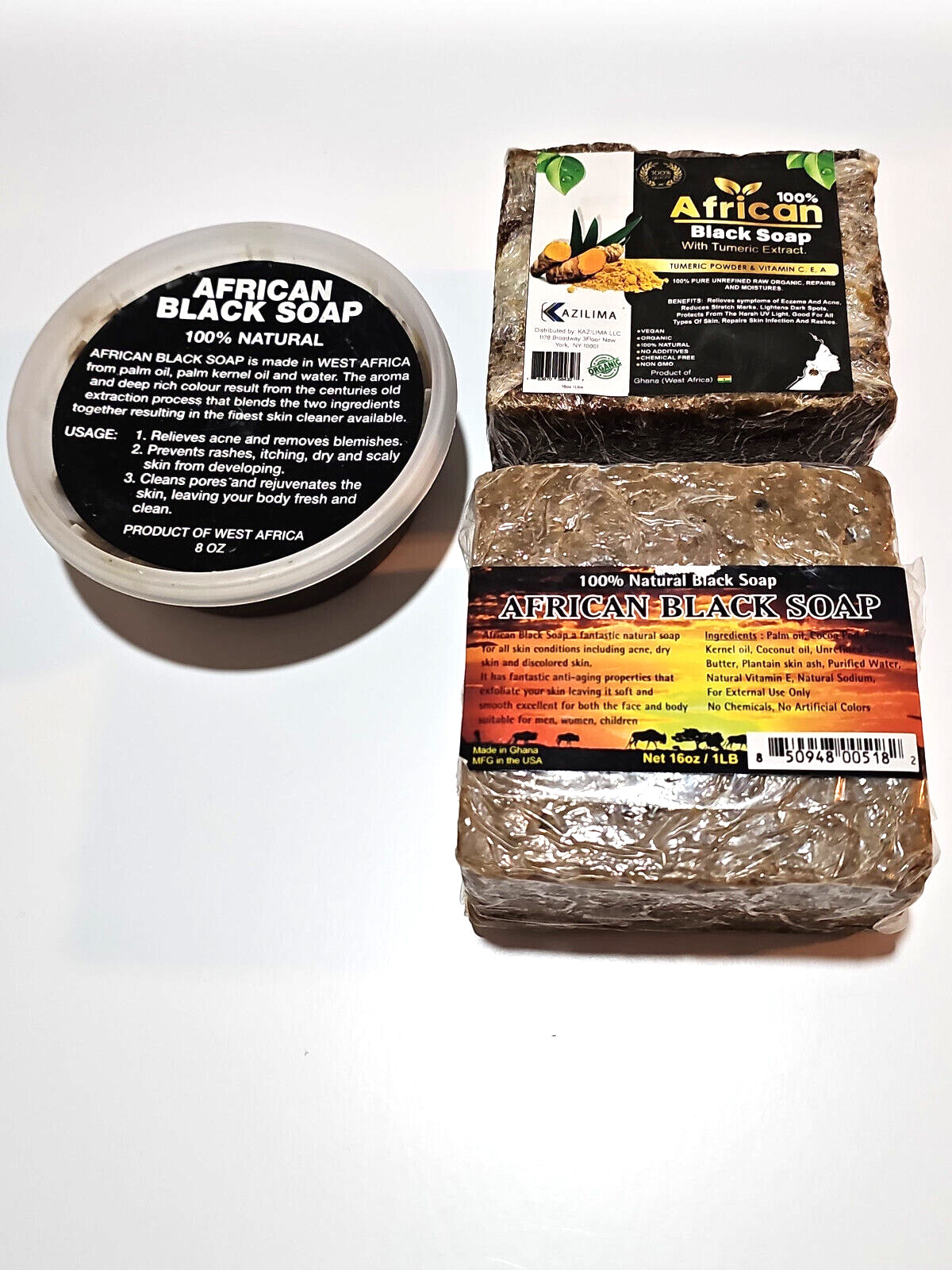 Raw African Black Soap Bulk Wholesale 100% Pure Natural Organic Unrefined Ghana