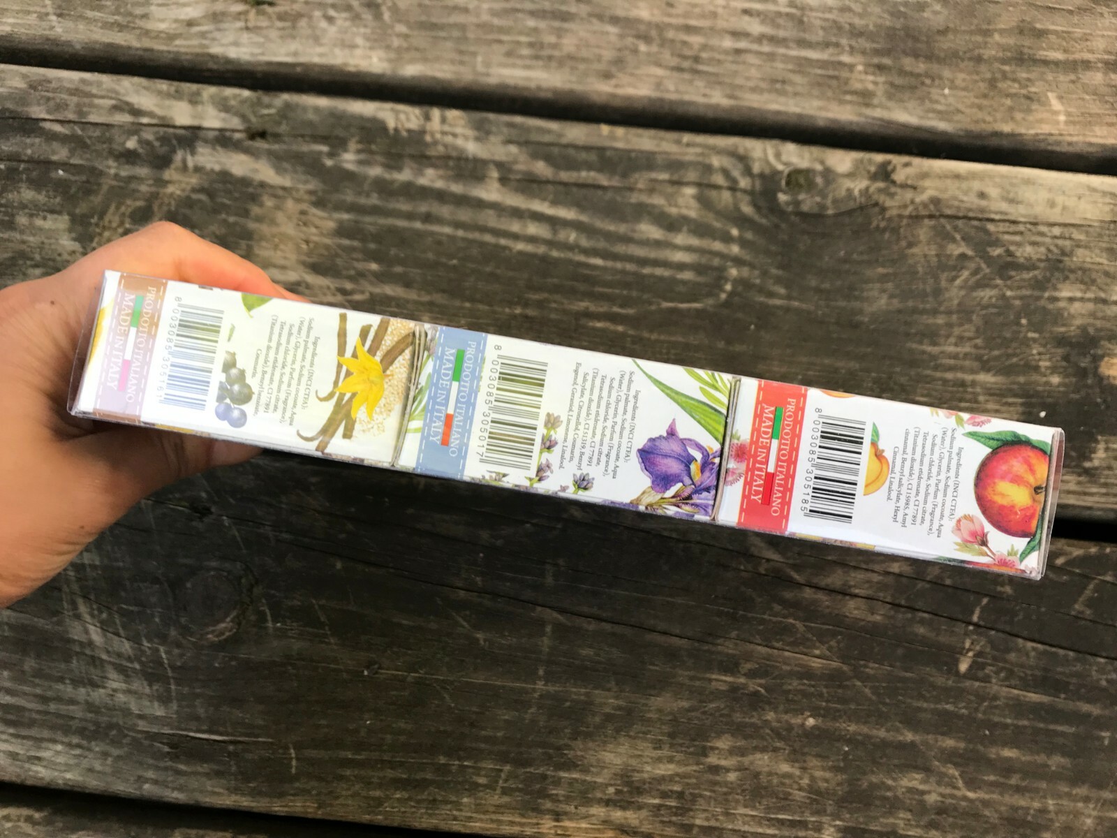 Fissi Firenze FRUITS & FLAVOURS sapone vegetable profumato 6 X 3.5 Oz.