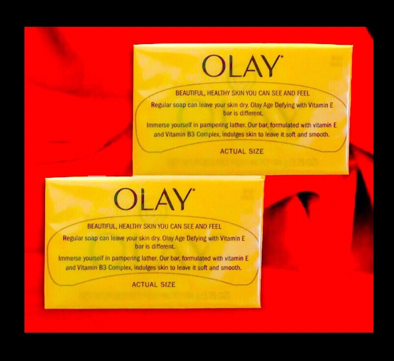 4 Bars OLAY age defying Beauty Bar Soap with vitamin E & B3 Complex