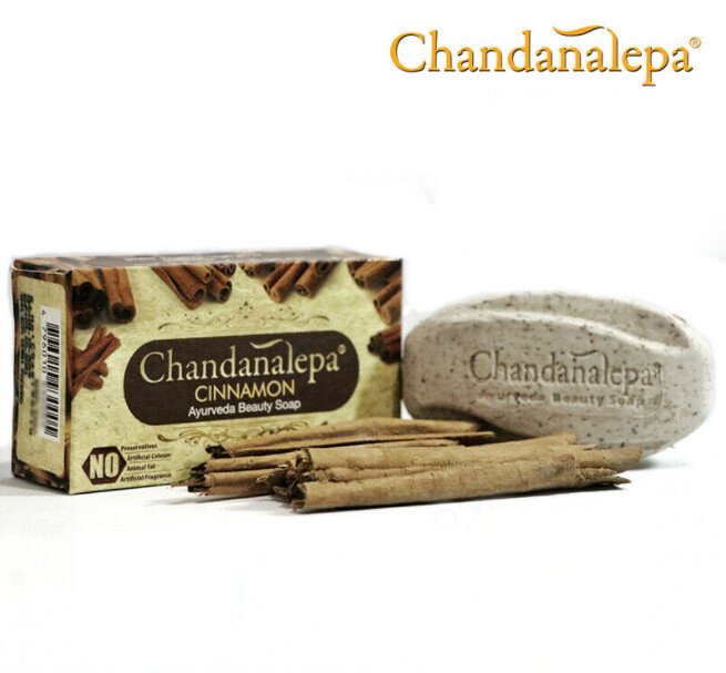 New Chandanalep Ayurveda Natural Cinnamon Herbal Beauty Soap Germ Killing SOAP