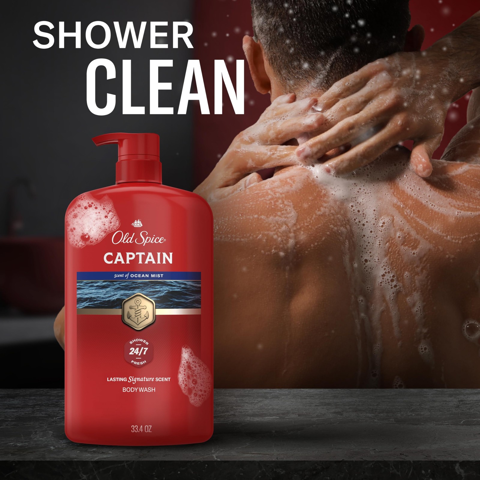 Old Spice Refreshing Body Wash for Men, 3X Defense, 33.4 Fl Oz (Pack of 1)