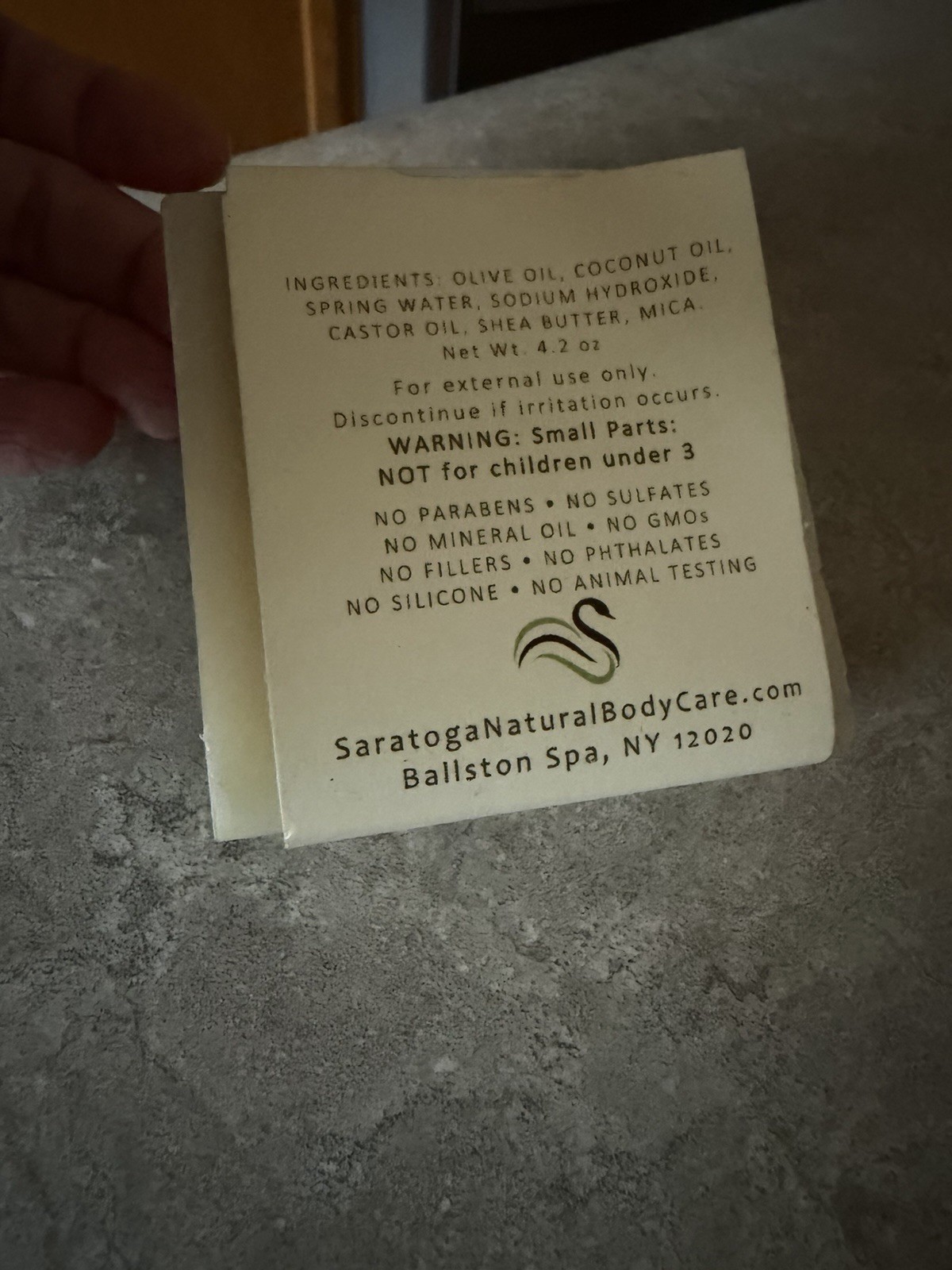Saratoga Natural Body Care Duckling Soap NEW