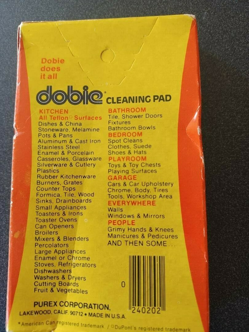 Dobie Cleaning Pad Vintage Movie Prop NOS