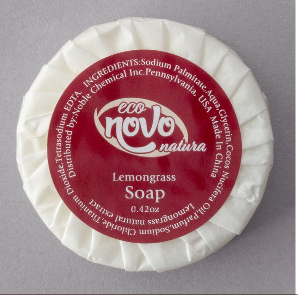 50 Mini Soap Novo B&B Hotel Individual Wrapped Small Glycerin Travel Bar .42z