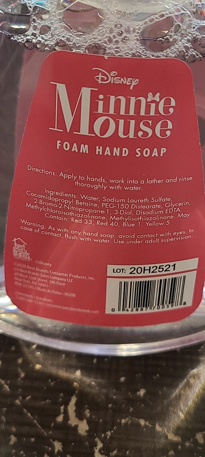 mickey & mini mouse foam hand soap lot of 4