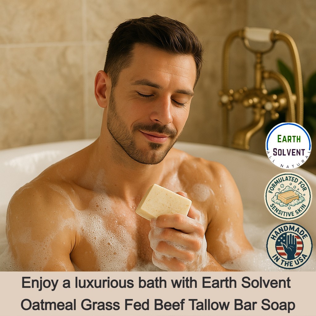 Grass Fed Beef Tallow Soap Bar – All Natural Organic Tallow Soap UNSCENTED 5oz