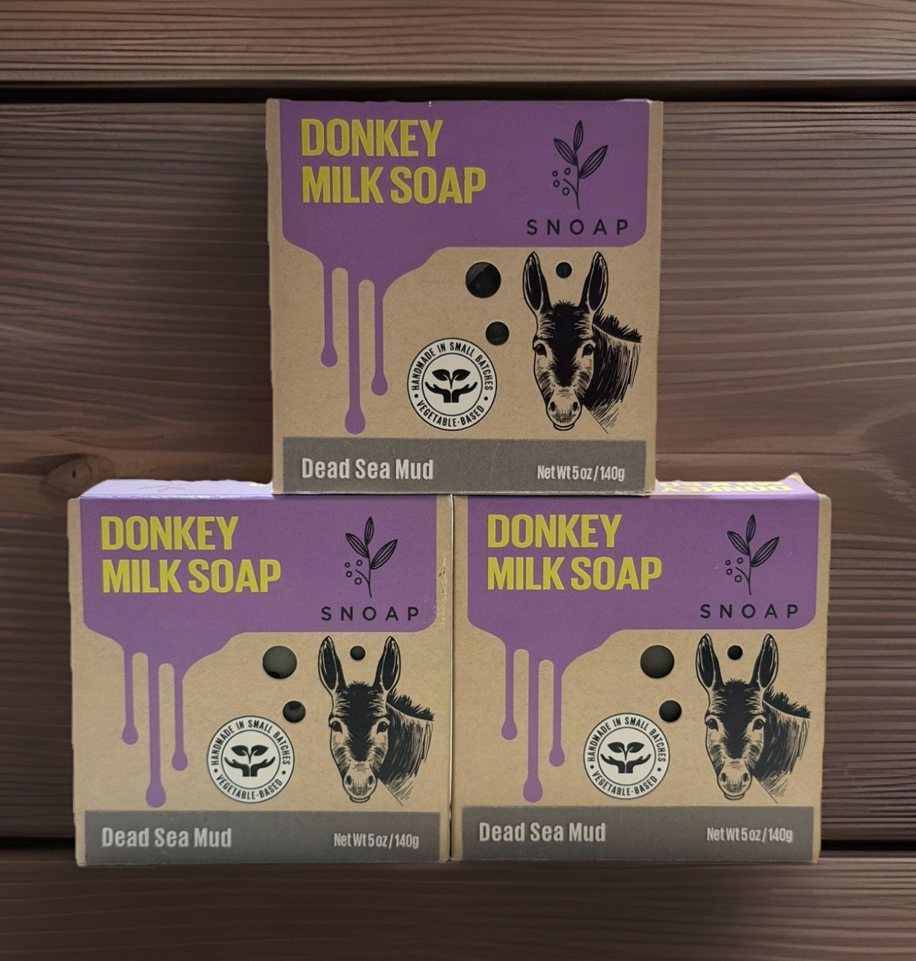 3 Pack Donkey Milk Soap Bar – Dead Sea Mud Handmade Natural & Organic Face/Body