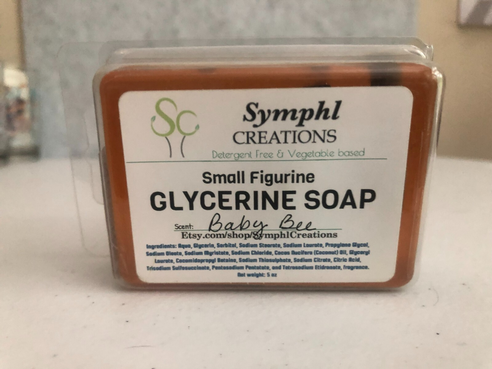 Symphl Creations Glycerine Soap w/Batman Figurine–Baby Bee Scent