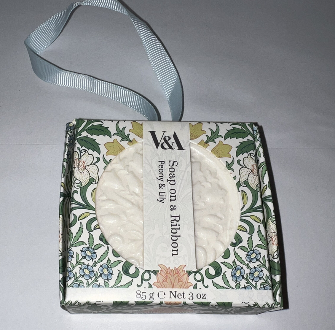 Wild & Wolf  V&A Soap On A Ribbon Peony & Lily Great Gift Ornament Idea