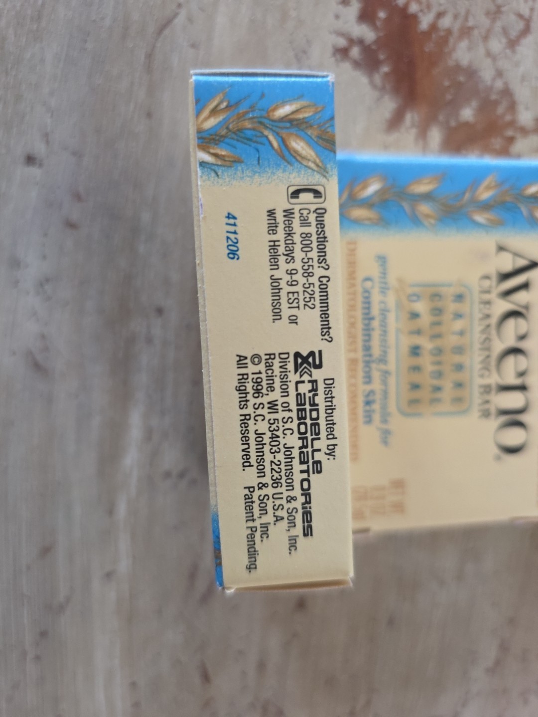Aveeno Cleansing Bar Combination 1995/96/98 Trial Size .9oz Fragrance Free