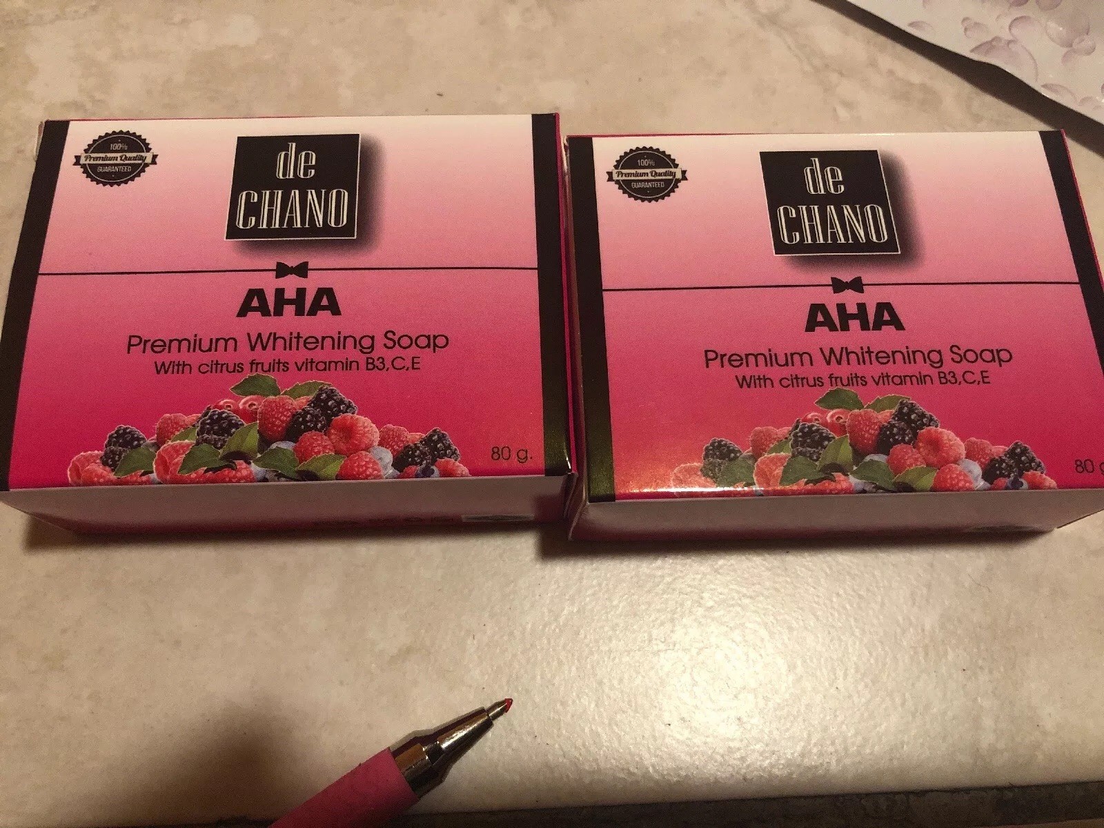 2 X De CHANO AHA Premium Whitening Soap. LOT OF 2. USA SELLER