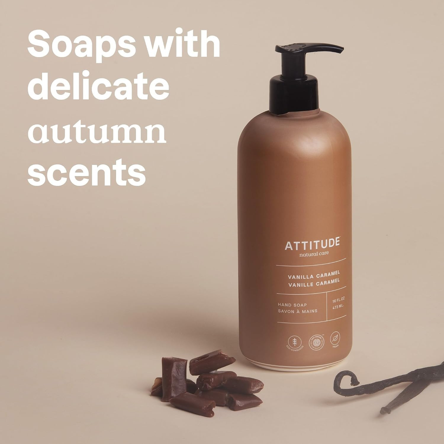 ATTITUDE Liquid Hand Soap, EWG Verified, Plant and Mineral-Based, Vegan Personal