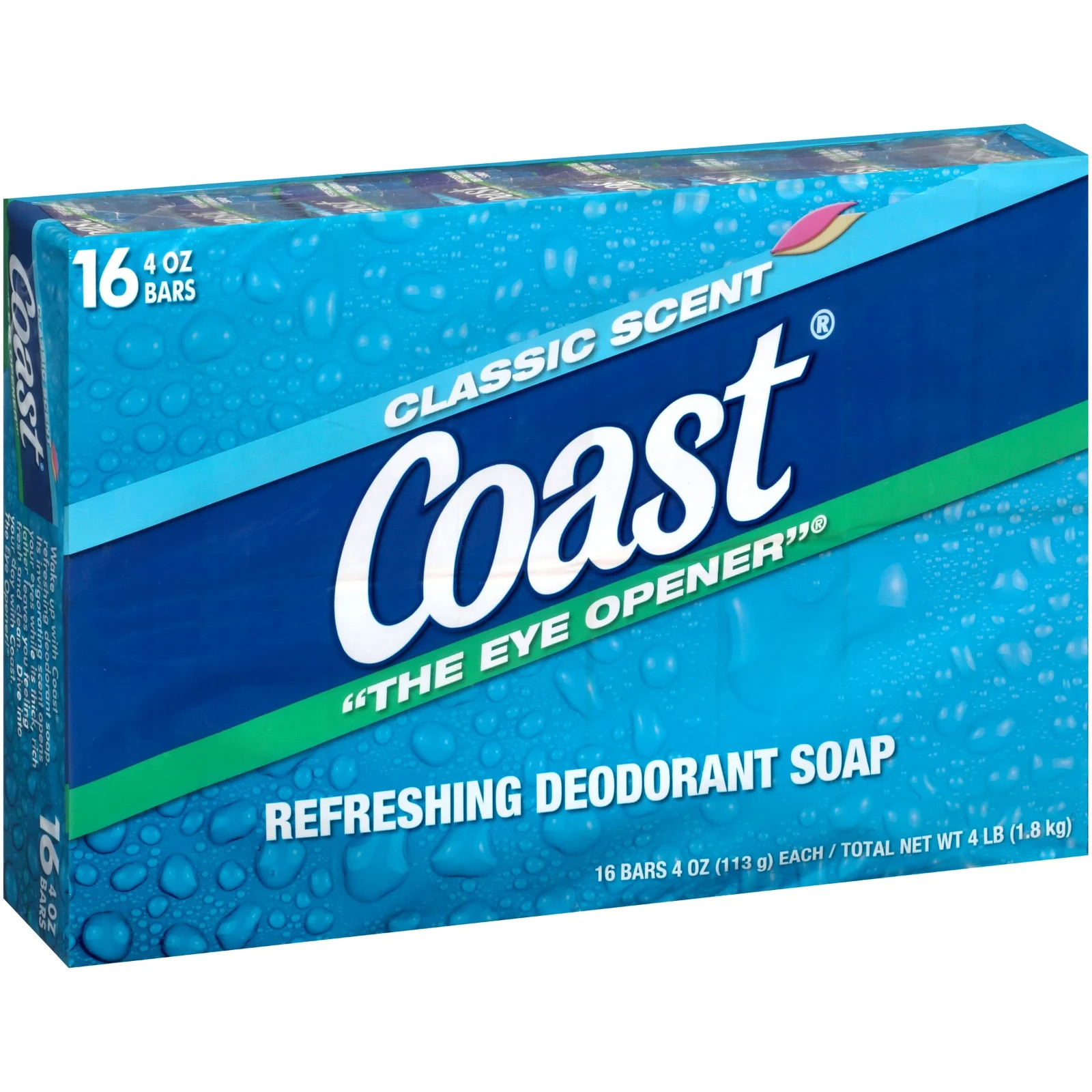 Coast Classic Deodorant Soap 16 Bars 4 oz Refreshing Scent Body Soap