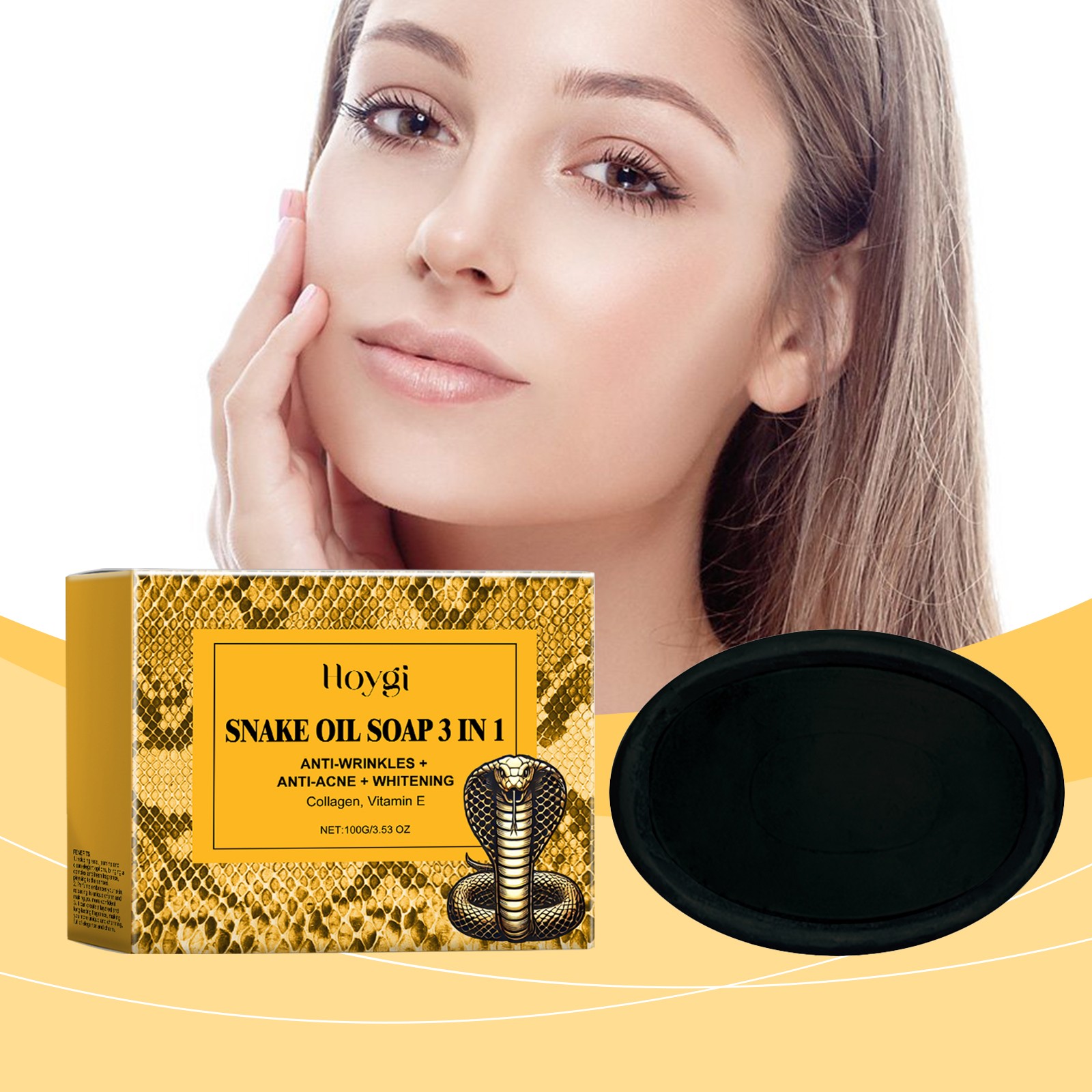 Snake Oil Facial Soap with Collagen & Vitamin E, Moisturizing Oil Control