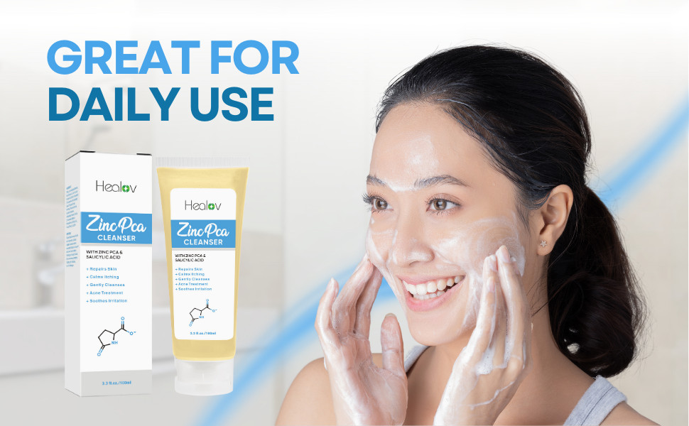 Zinc Face Wash | Zinc Soap Skin Therapy Body Cleanser for Acne, Rosacea, Eczema,