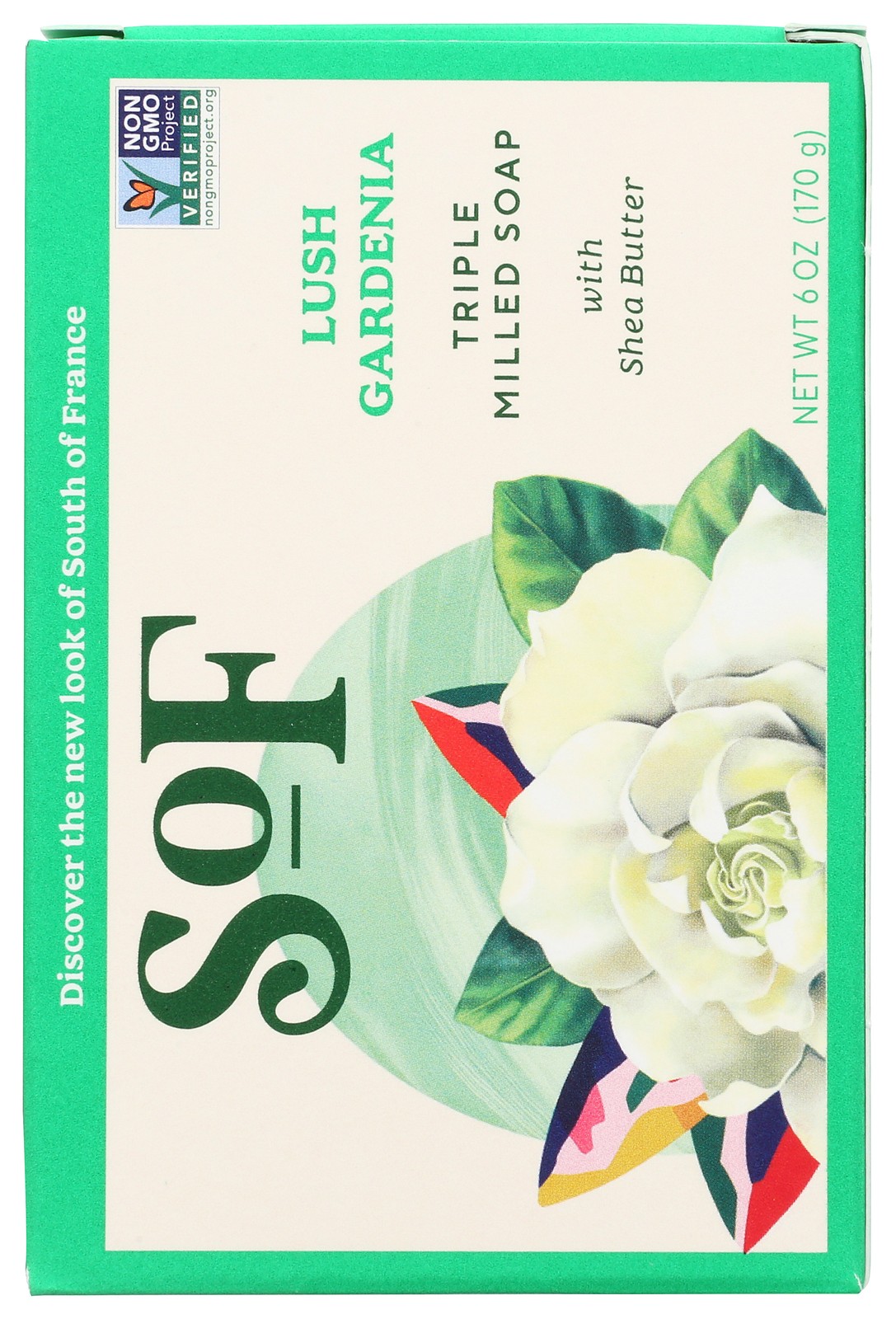 South Of France Lush Gardenia Triple Milled Bar Soap 6 Oz 3 Pack