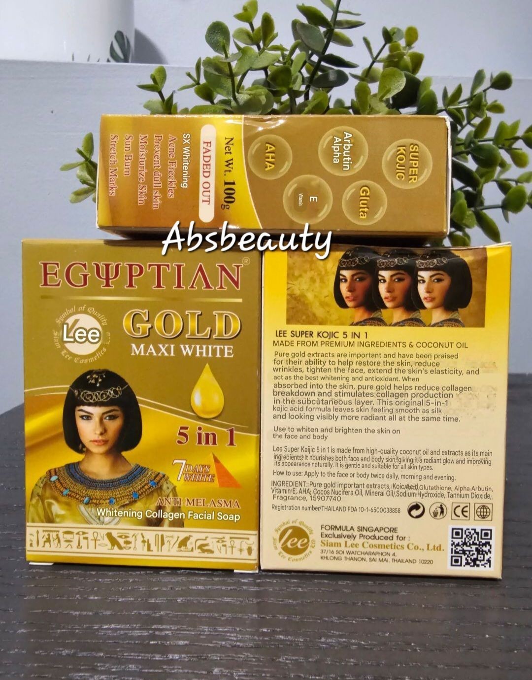 LEE Egyptian Gold 5in1 Maxi Whitening Collagen Face & Body Soap Maxi White✨️👌x1