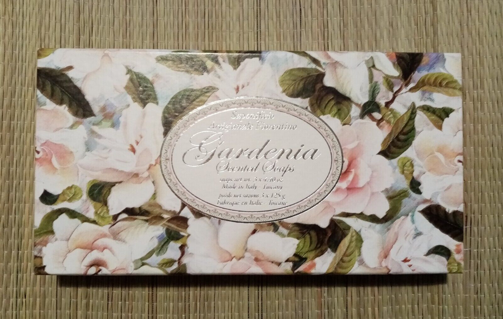 SAPONIFICIO ARTIGIANALE GARDENIA SCENTED SOAP 3 x 4.40 oz NIB FREE SHIPPING!