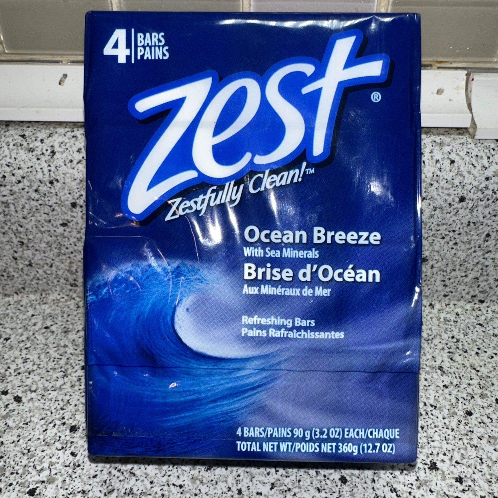 Zest Ocean Breeze Bar Soap Refreshing Clean Scent W Sea Minerals 4 Pack Sealed