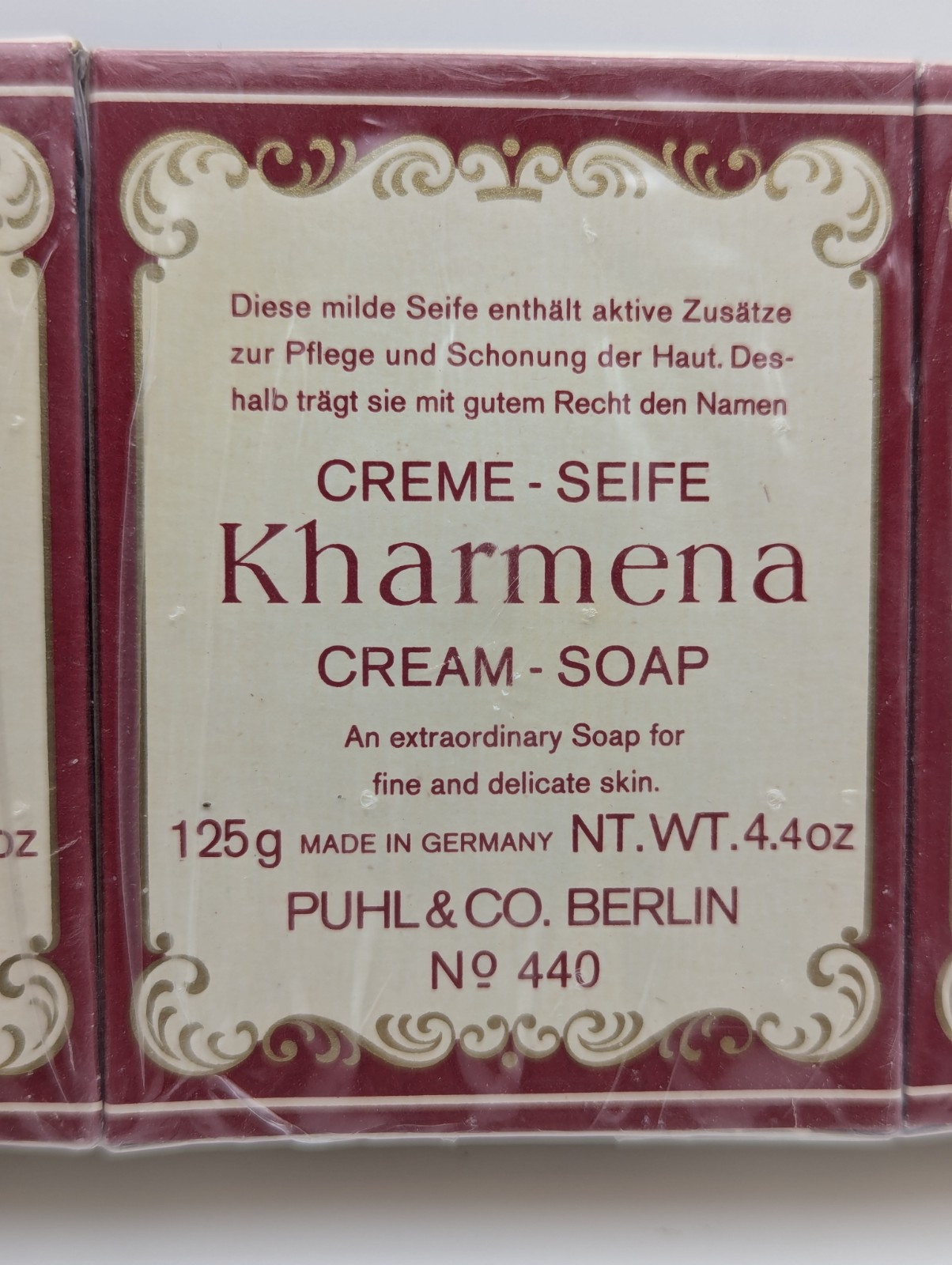 Creme-Seife Kharmena Soap Puhl & Co. Berlin 125g each Savon-Creme 3 BOXES SEALED