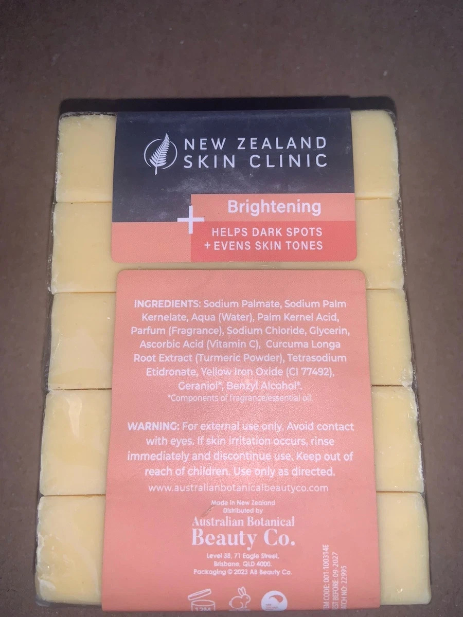 3x Of 5 Pack Vitamin C Turmeric Brightening Soap 3.52 Oz New Zealnd Skin Clinic