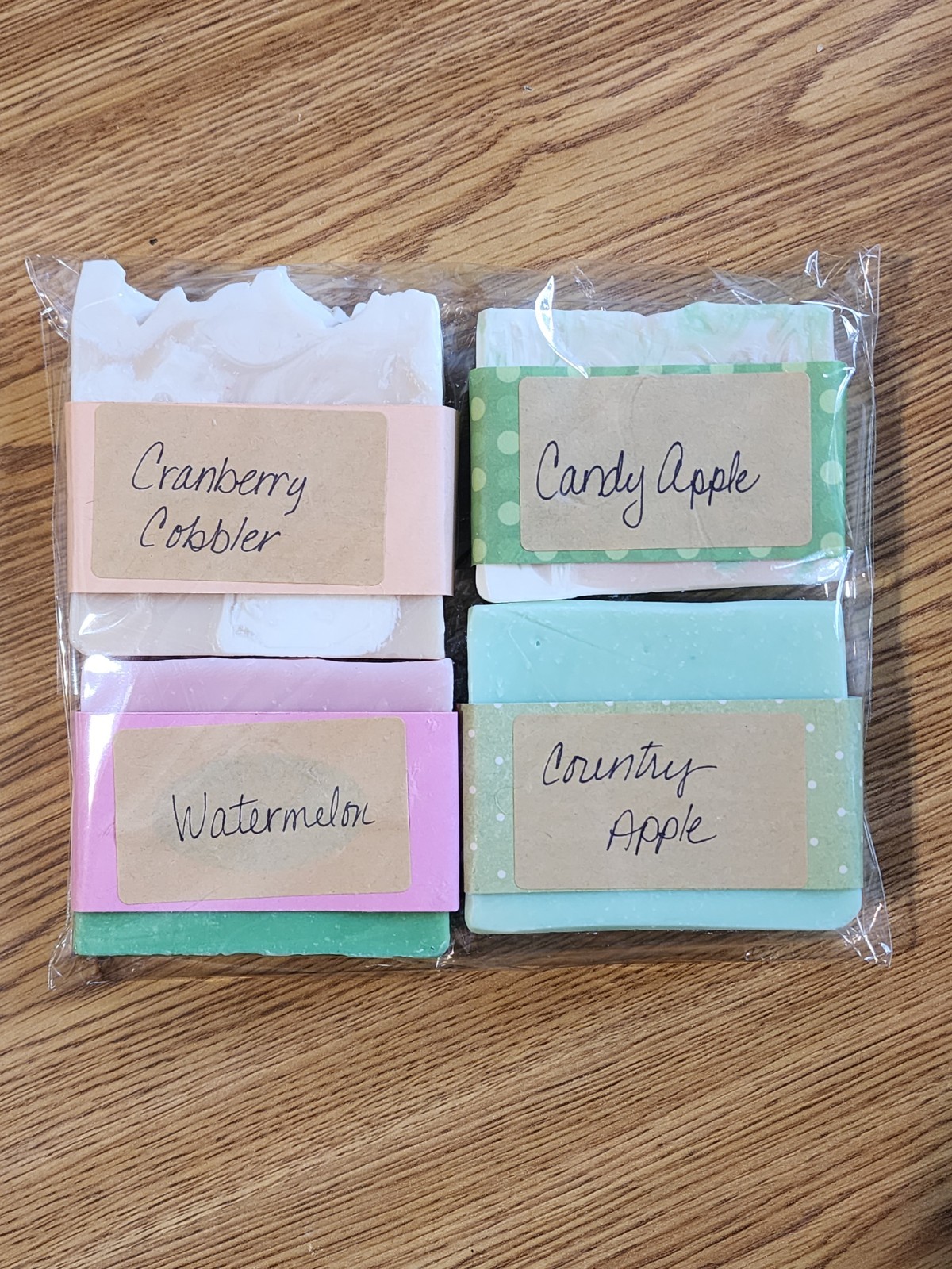 4 Pack Natural Homemade Soap Made With Coconut Oil And Olive Oil
