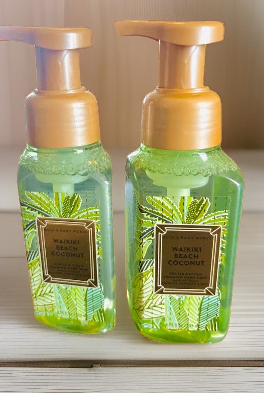Bath & Body Works Waikiki Beach Coconut Foam Hand Soap Set of 2 🥥 🆕