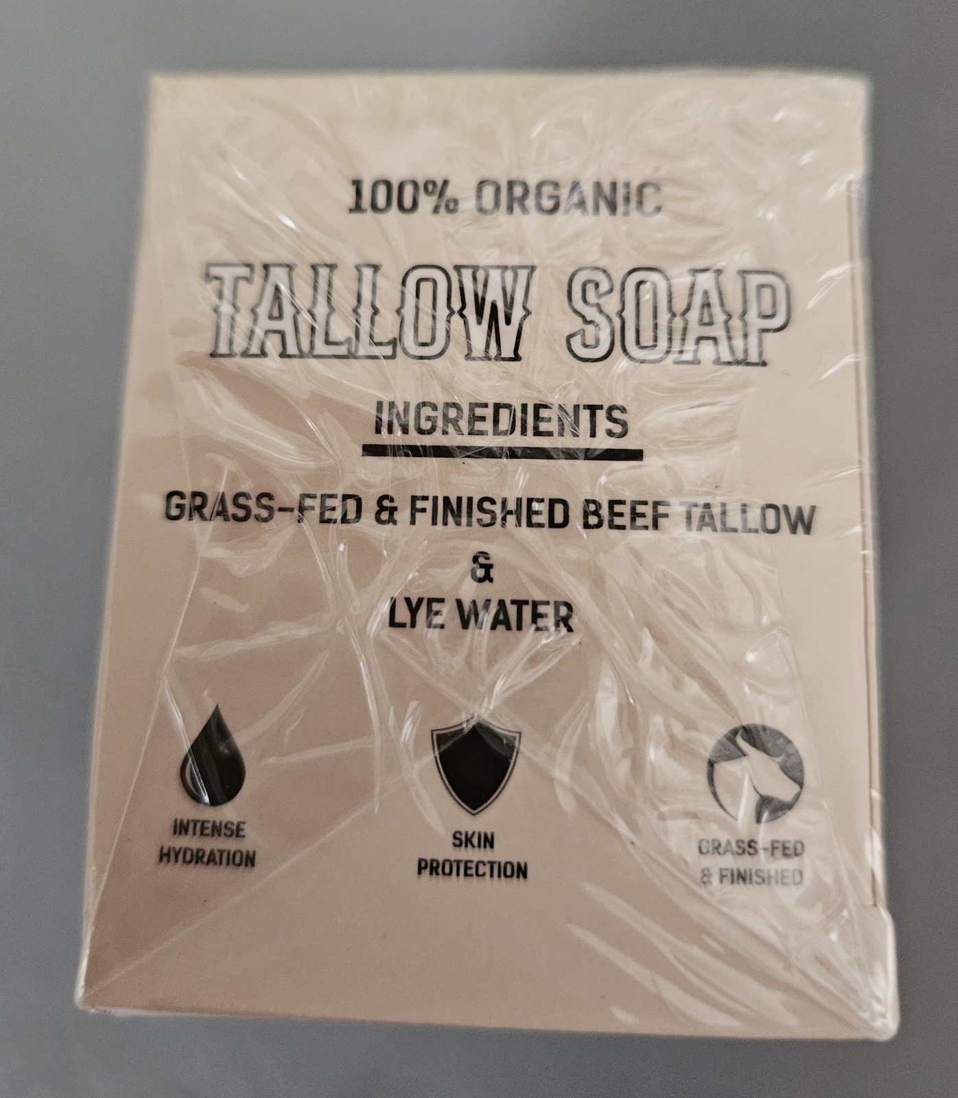 Bull And Beauty Tallow Soap. 100% Organic Grass Fed Beef. 3 Bars. New. Sealed.