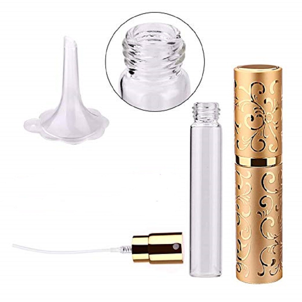 10ml Perfume Refillable Atomizer Mini Travel Spray Bottle Purse Funnel
