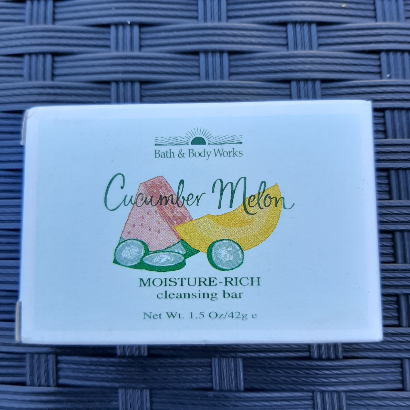 Bath & Body Works Cucumber Melon Moisture Rich Cleansing Bars 1.5oz NOS Lot of 2