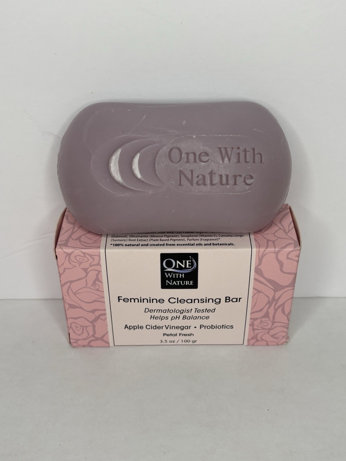 One With Nature Feminine Cleansing Bar Apple Cider Vinegar- Probiotics (3 Bars)