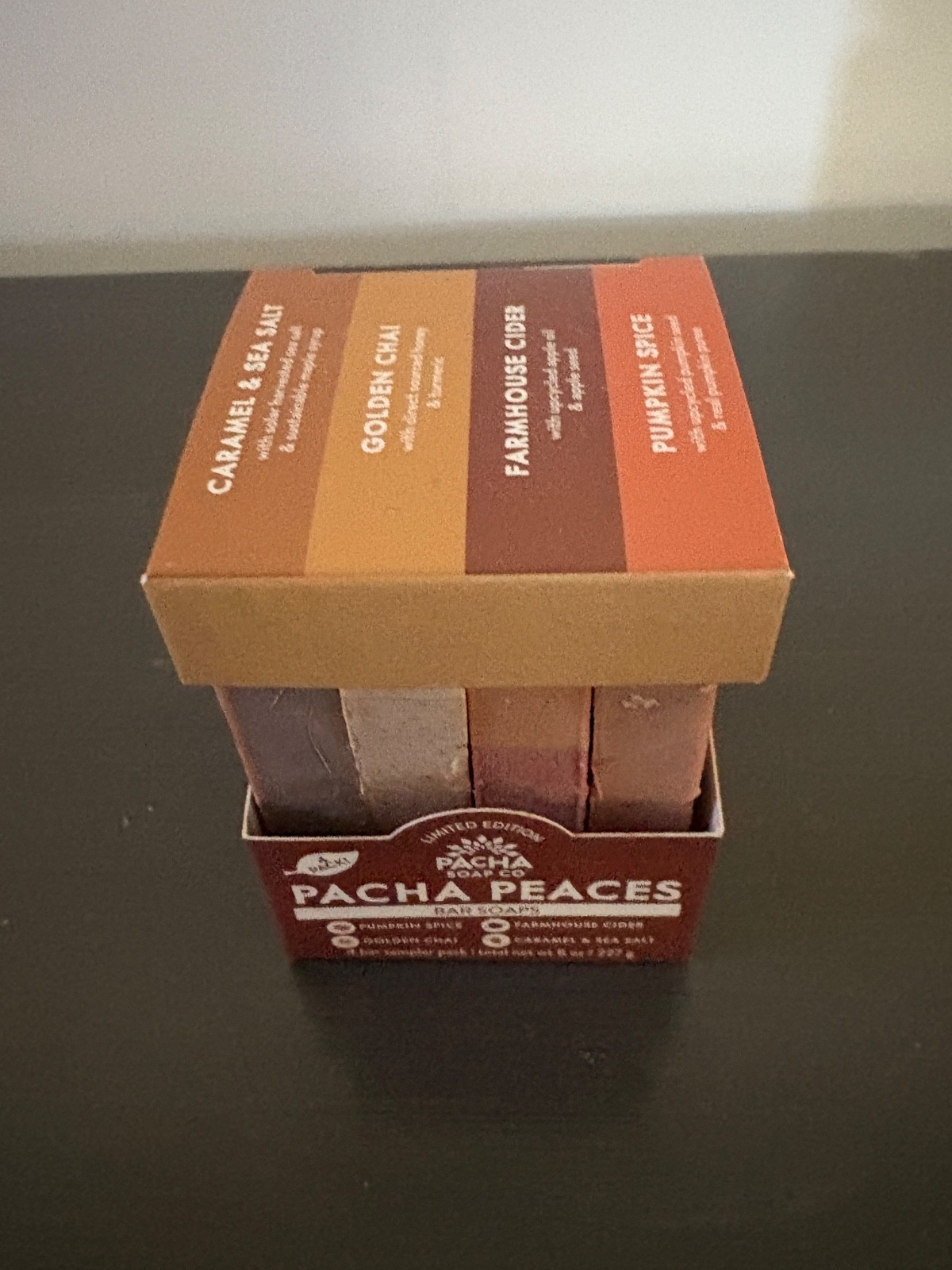 Pacha Soap Co Pacha Peaces Limited Edition Bar Soap Sampler 4-Pack, 8 oz
